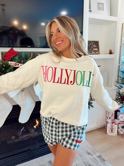 Holly Jolly Fleece Terry Sweatshirt
