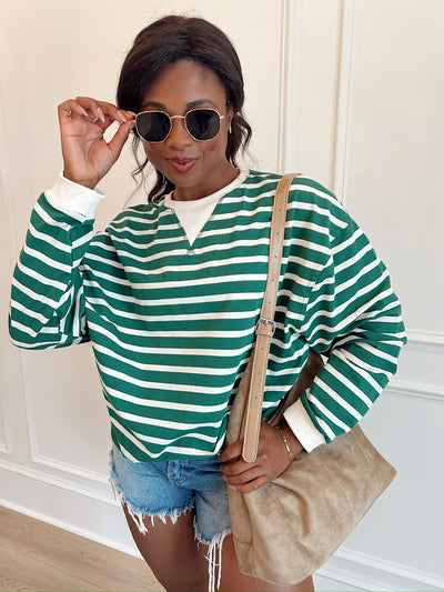 Pages In Time Striped Top