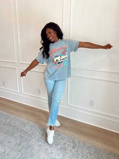 American Made Vintage Car Graphic Top