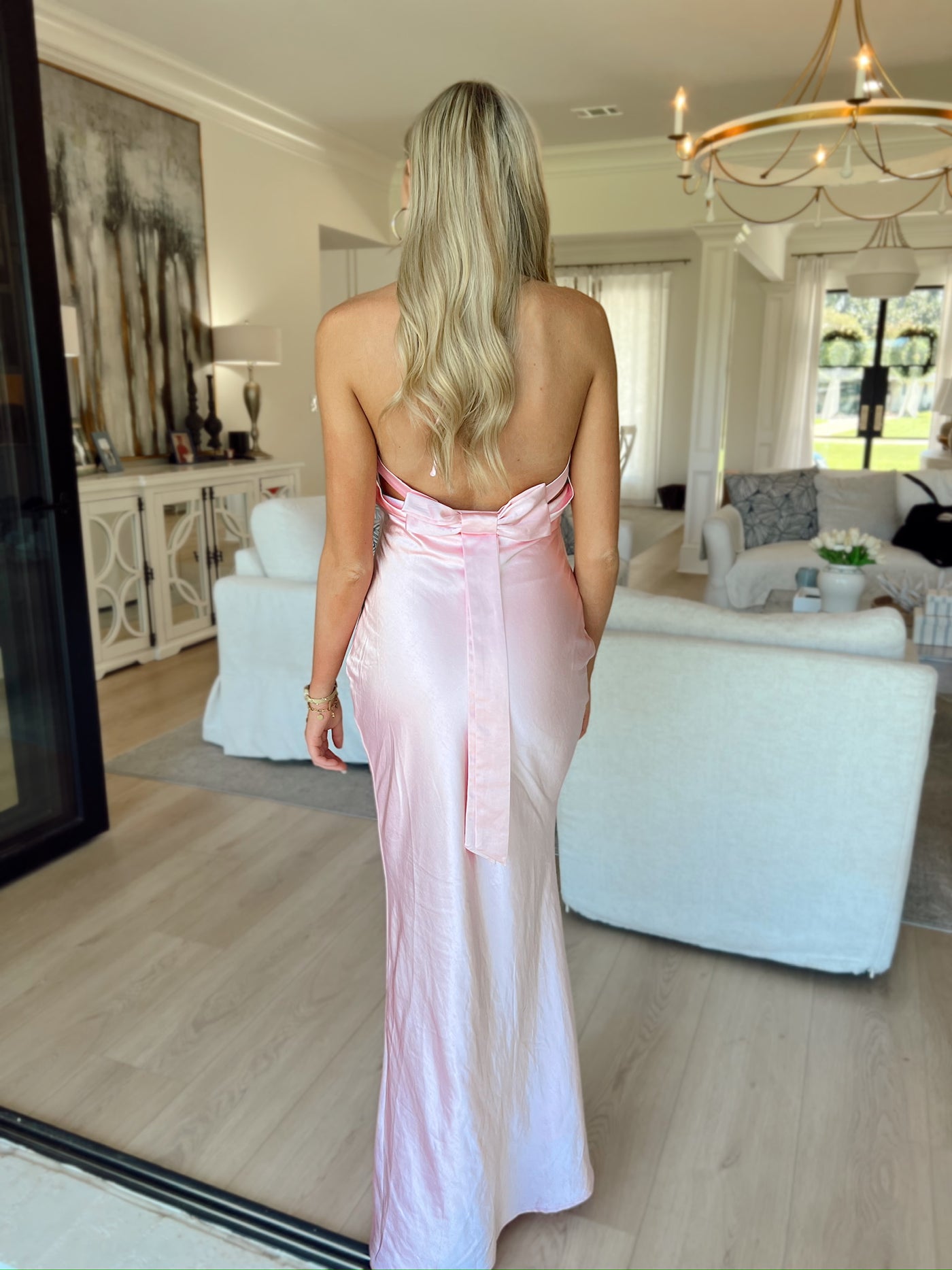 Lasting Poise Satin Maxi Dress