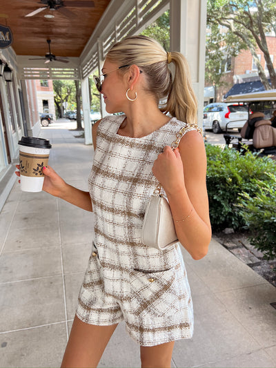Make My Day Tweed Romper