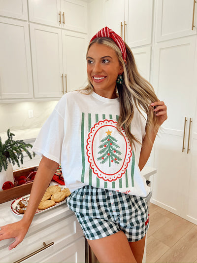 Merry And Bright Christmas Graphic Top