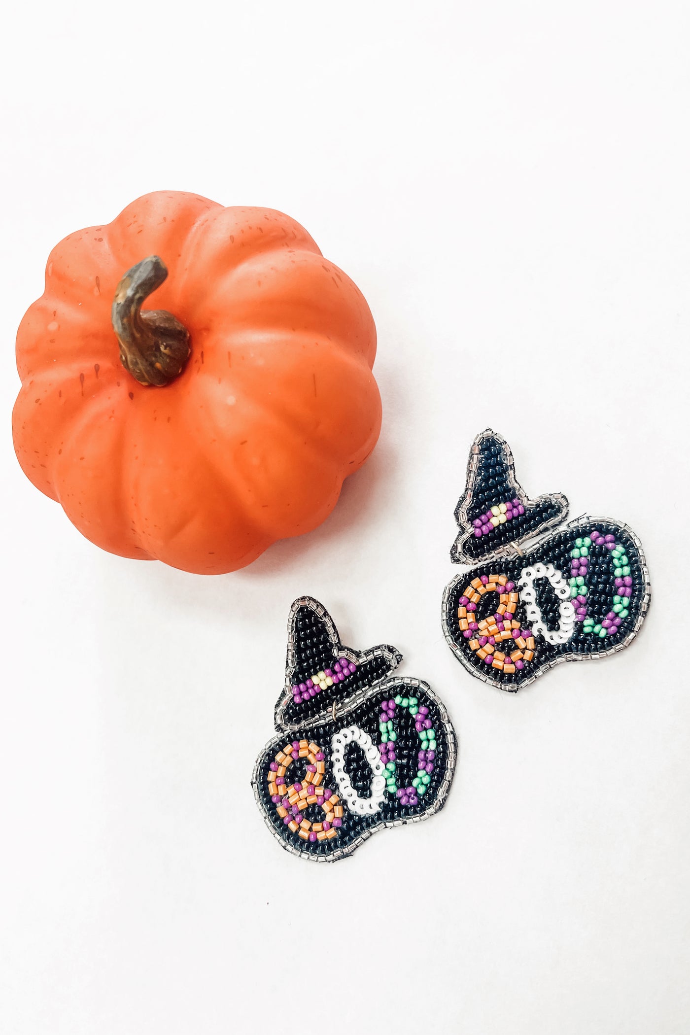 Ghostly Gala Halloween Seed Bead Earrings
