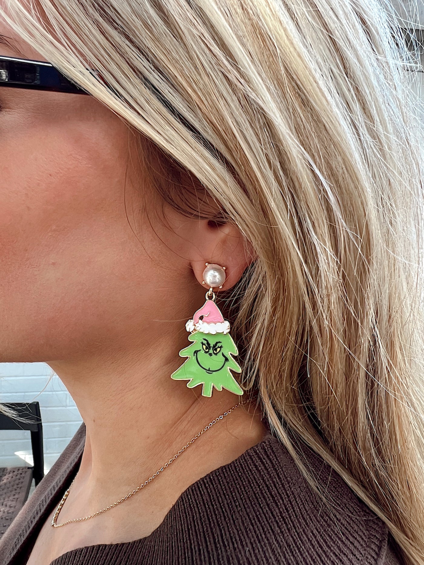 The Green Christmas Monster Earrings
