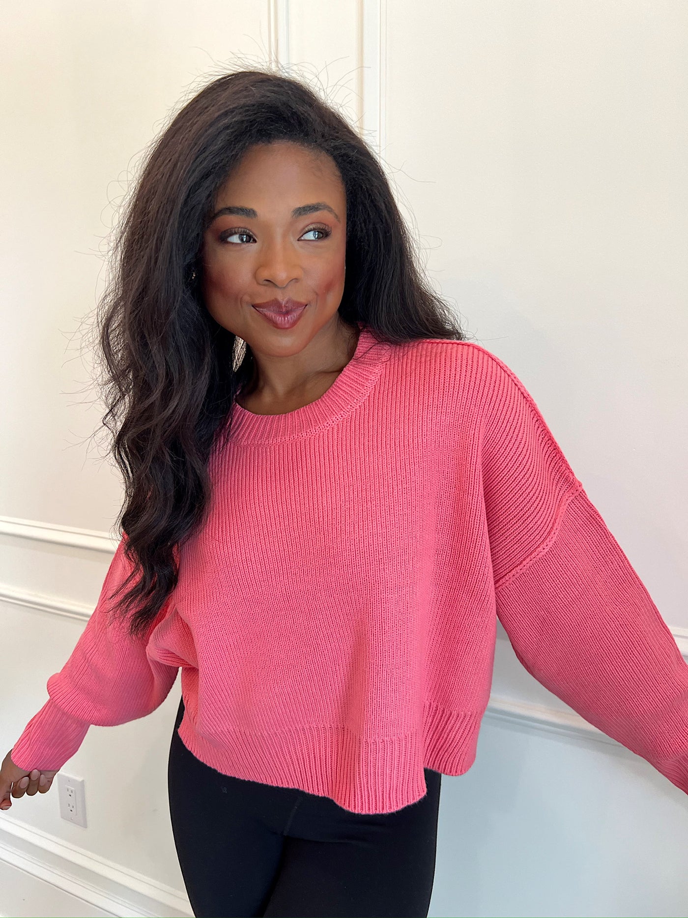 True Friend Cropped Sweater Top