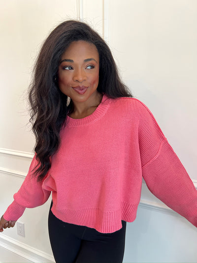 True Friend Cropped Sweater Top