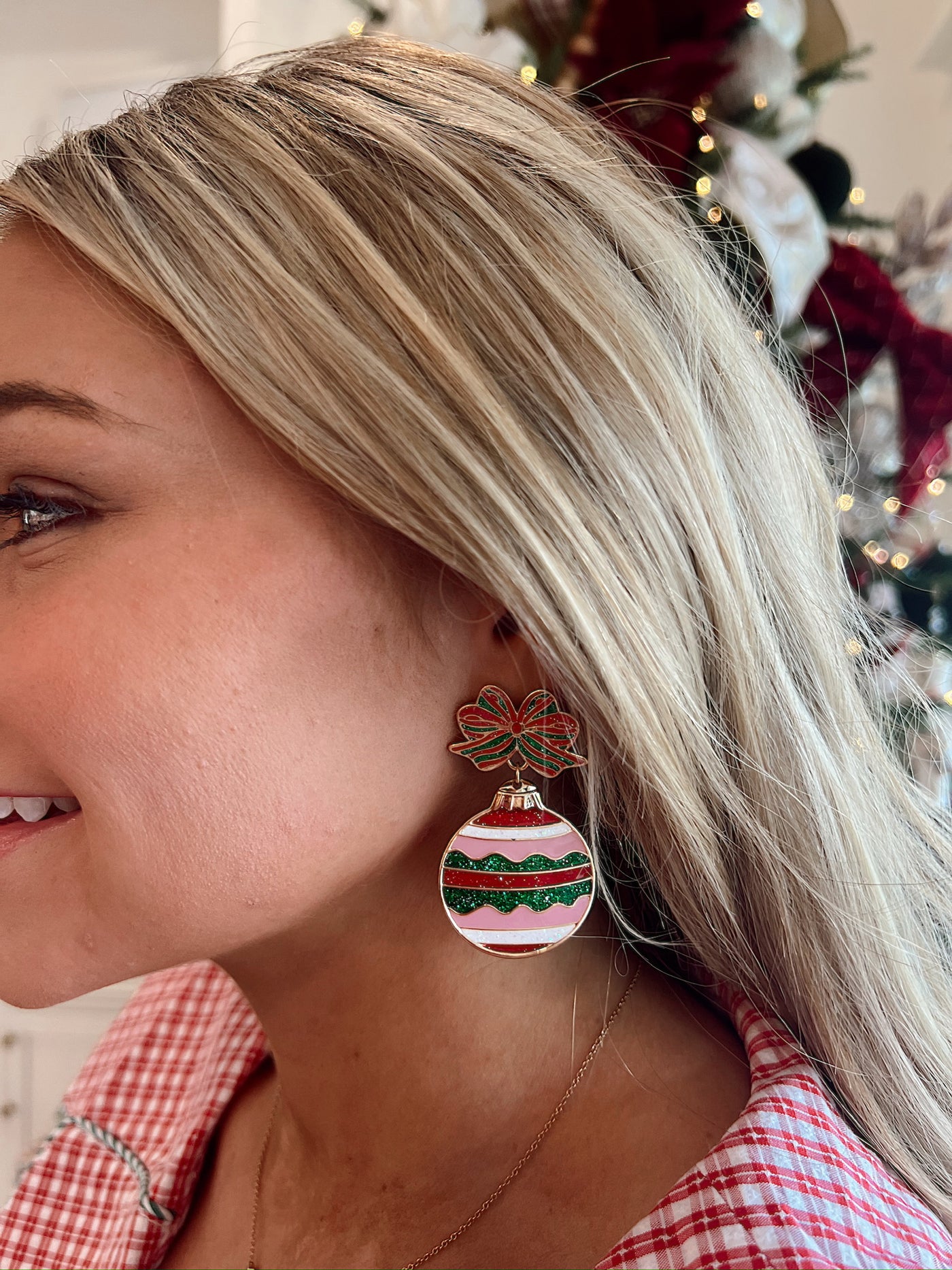 Christmas Ornament Drop Earrings
