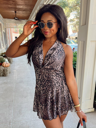 Mystical Magical Leopard Mini Dress
