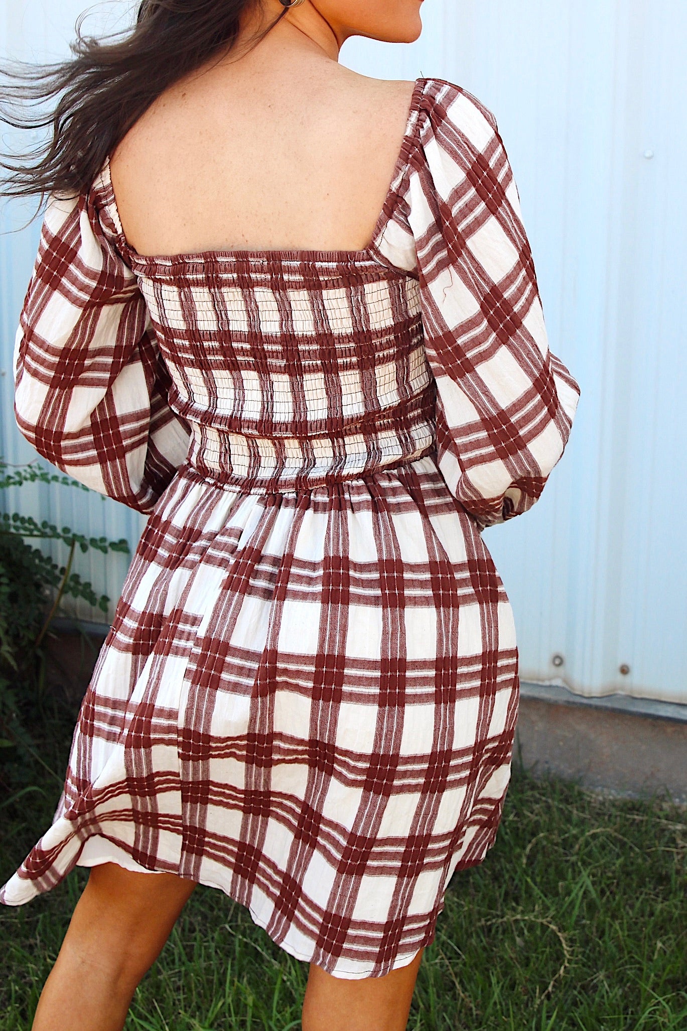 Toasty Times Plaid Mini Dress
