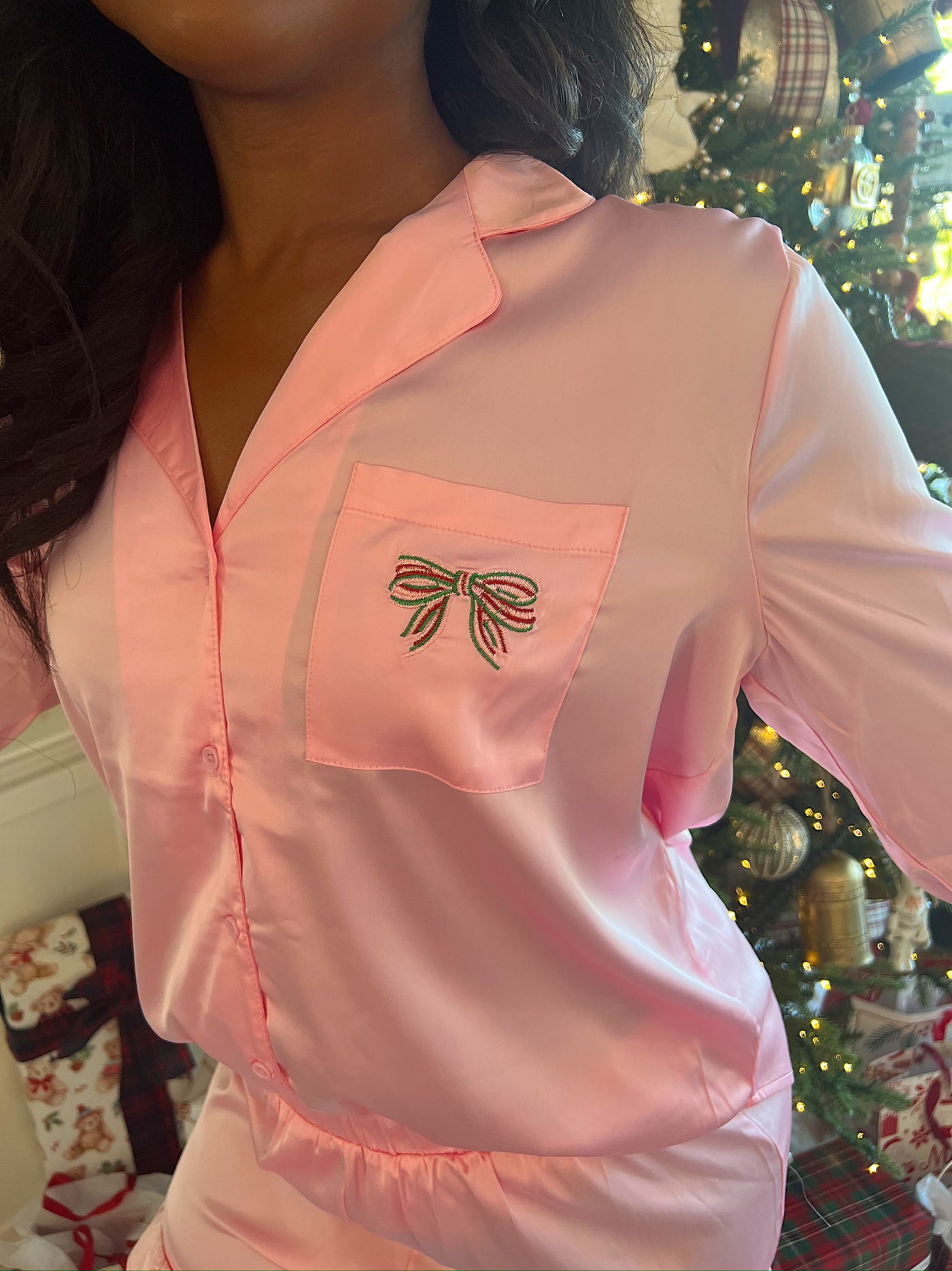 Best Time Of The Year Satin Two-Piece Set