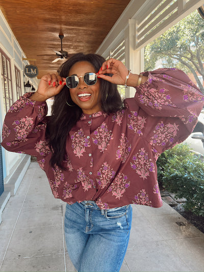 Last Drive Down Floral Top