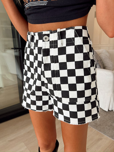 Ready To Bounce Checkered Shorts