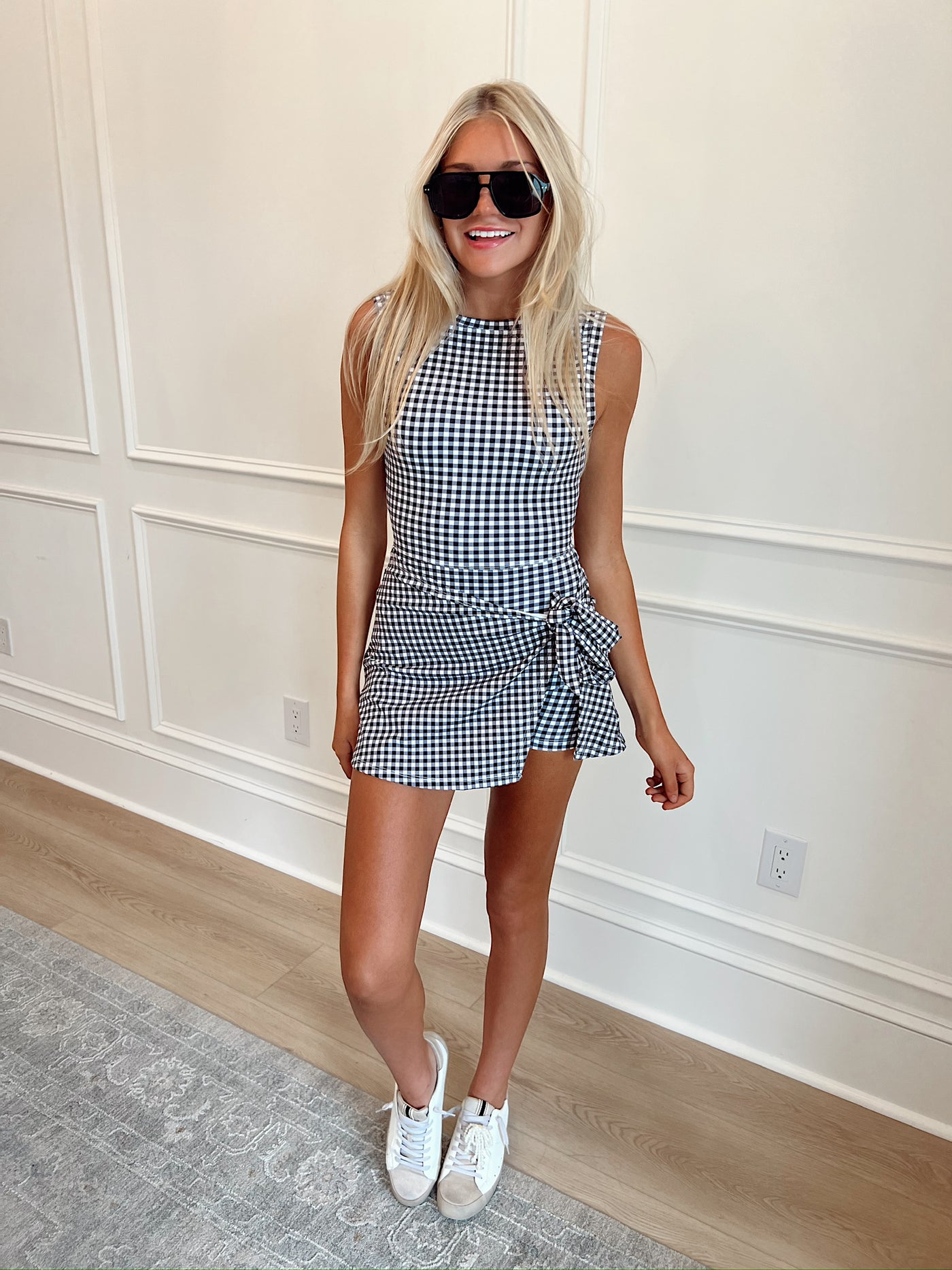 Work It Girl Gingham Wrap Dress