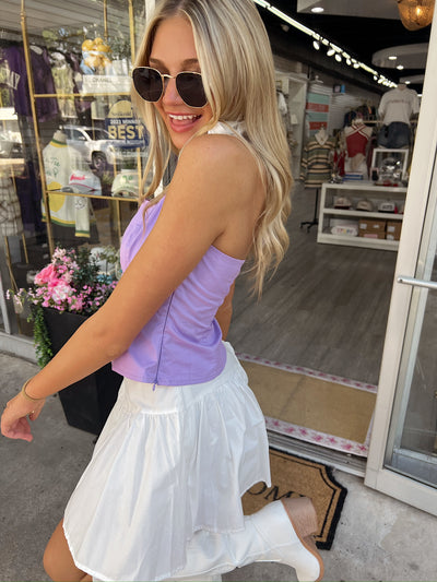 At Your Best Poplin Halter Top