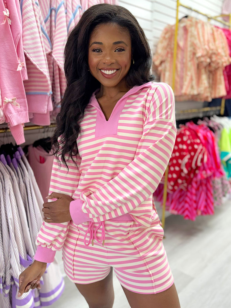 Off The Edge Stripe Top – Bella Rose Boutique