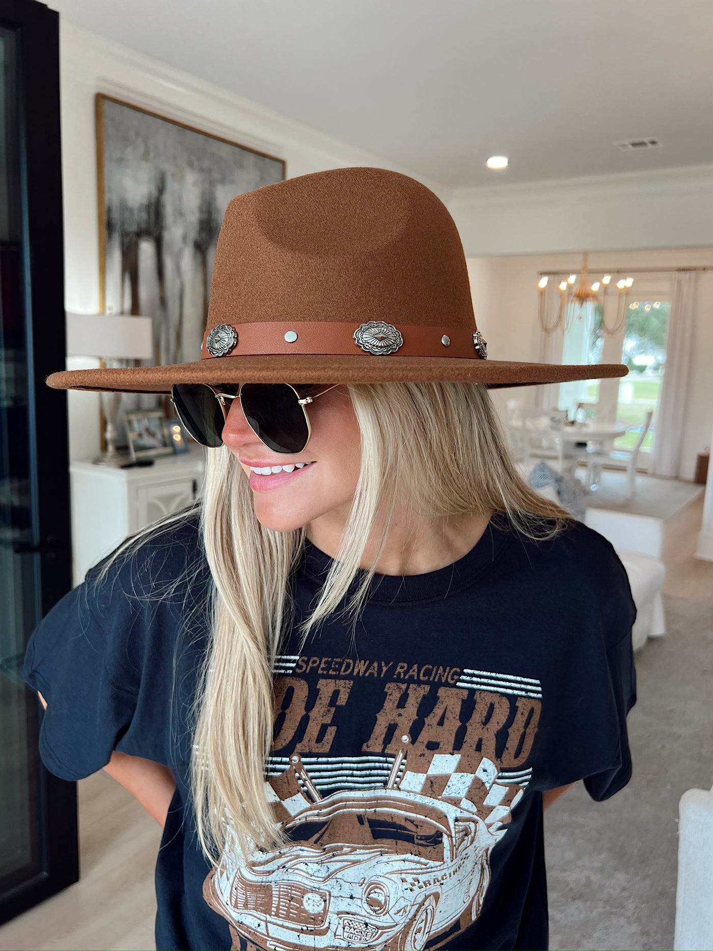 Cover Me Concho Shell Fedora Hat