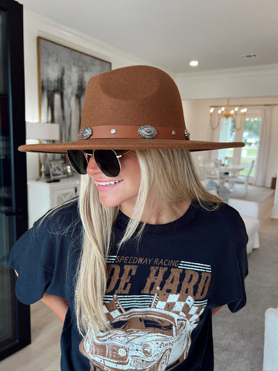 Cover Me Concho Shell Fedora Hat
