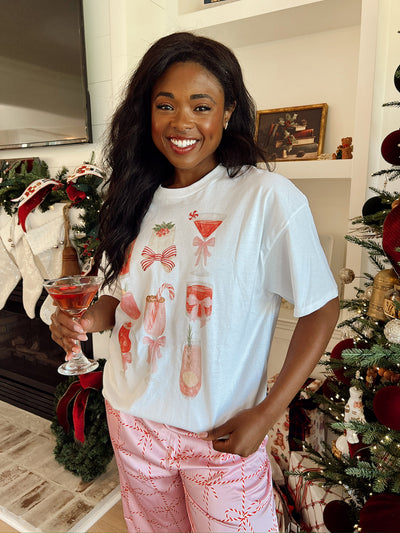 Christmas Holiday Drinks Graphic Top