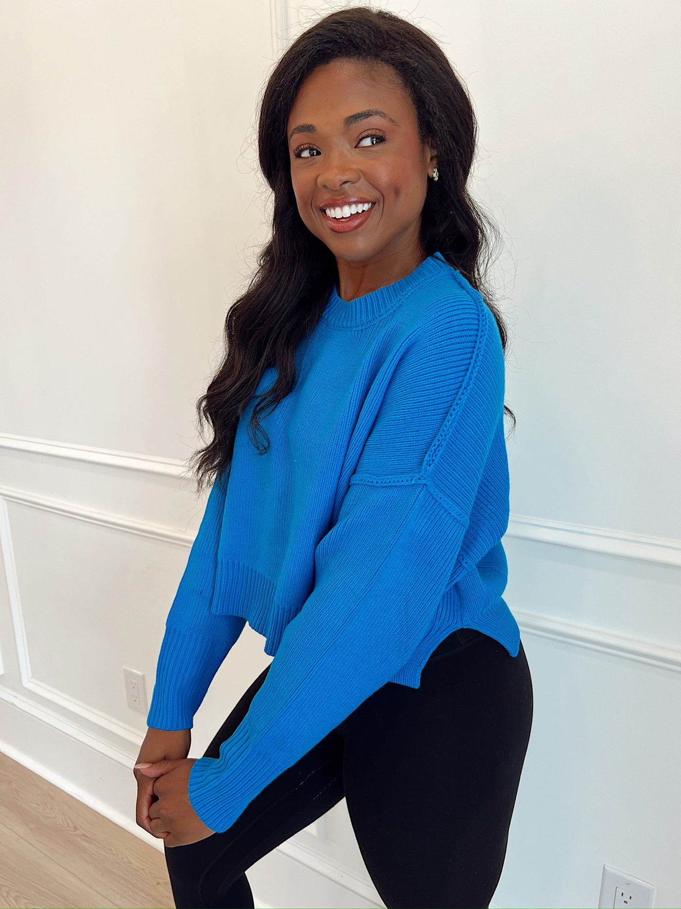 True Friend Cropped Sweater Top