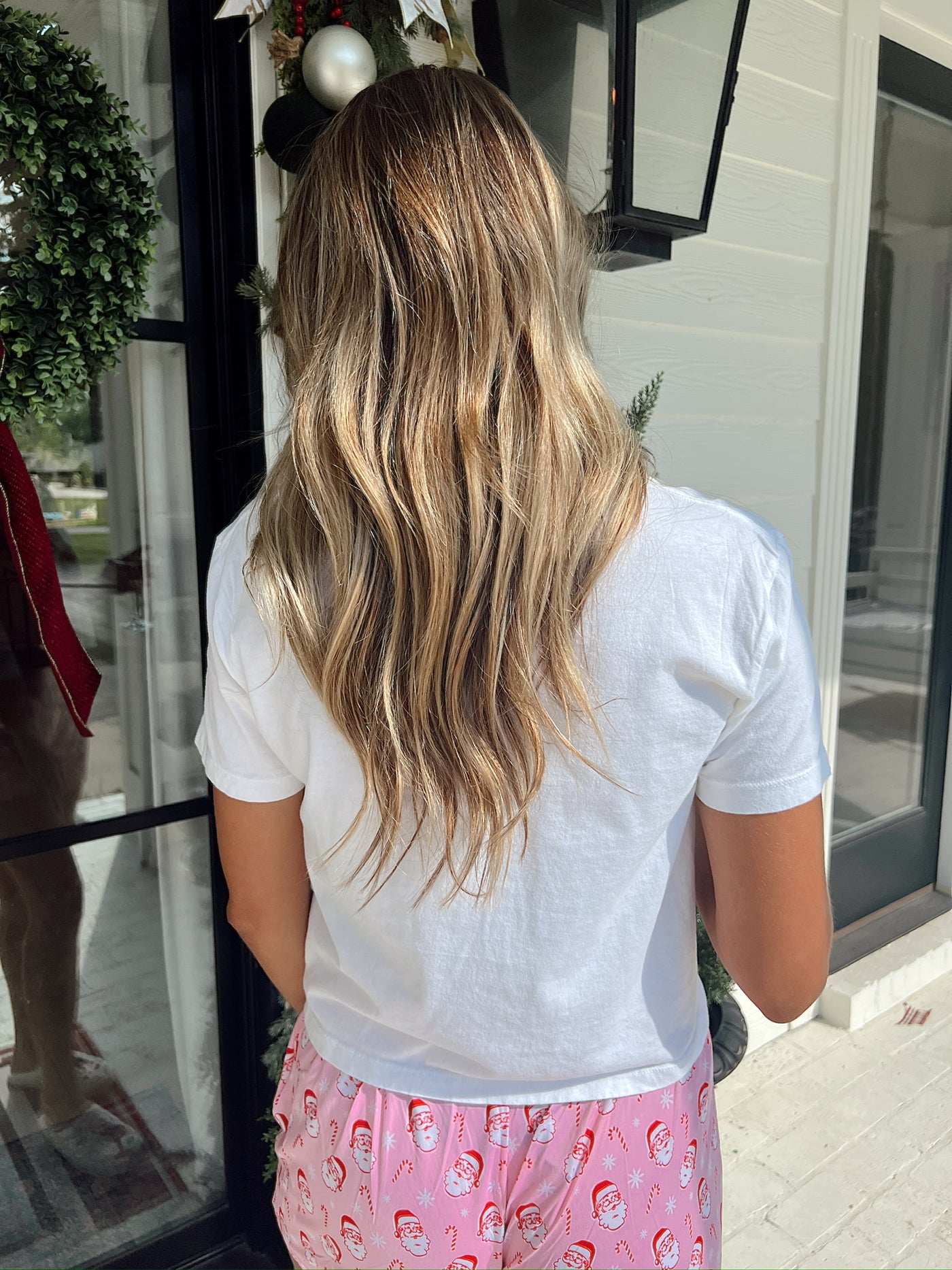 Peace, Love, And Santa Graphic Top