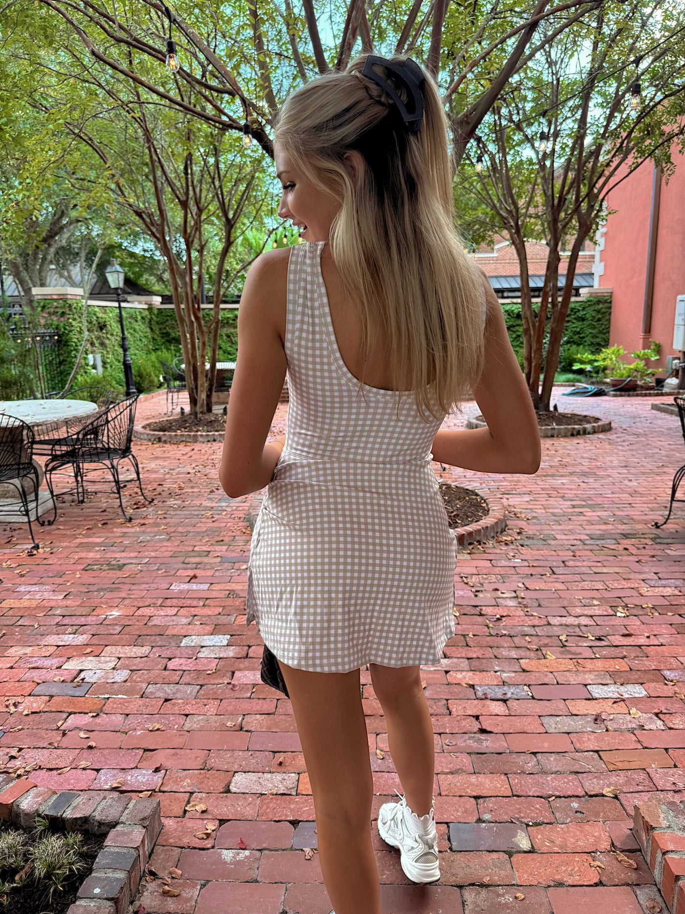Work It Girl Gingham Wrap Dress