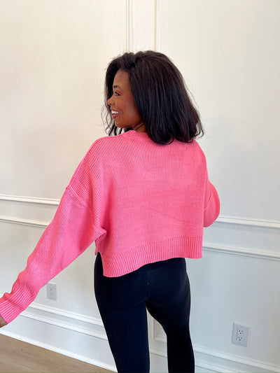 True Friend Cropped Sweater Top