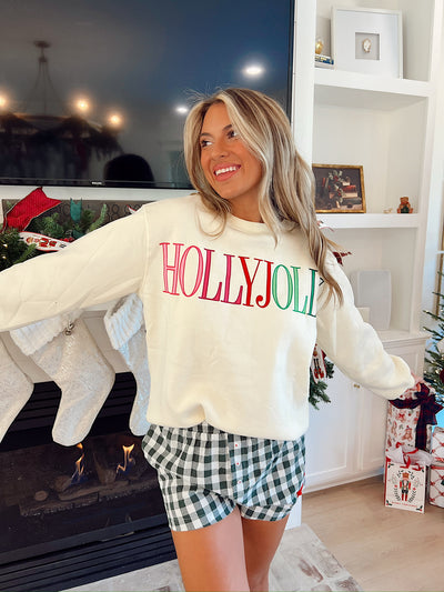 Holly Jolly Fleece Terry Sweatshirt