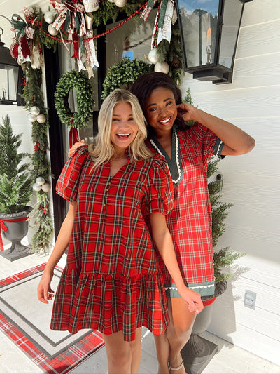 Sparks Fly Plaid Mini Dress