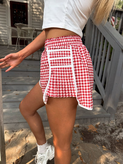 On Point Gingham Athletic Shorts
