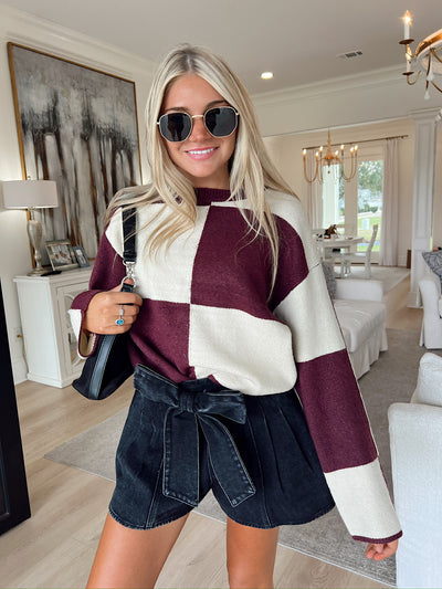 Every Part Of Me Checkered Sweater