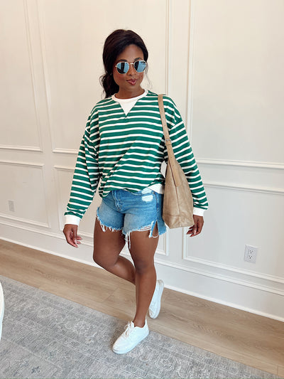Pages In Time Striped Top
