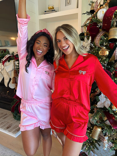 Best Time Of The Year Satin Two-Piece Set