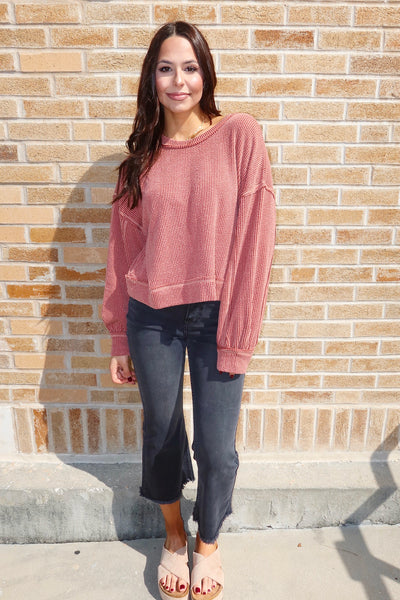 A Little Unpredictable Ribbed Top