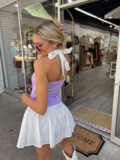 At Your Best Poplin Halter Top