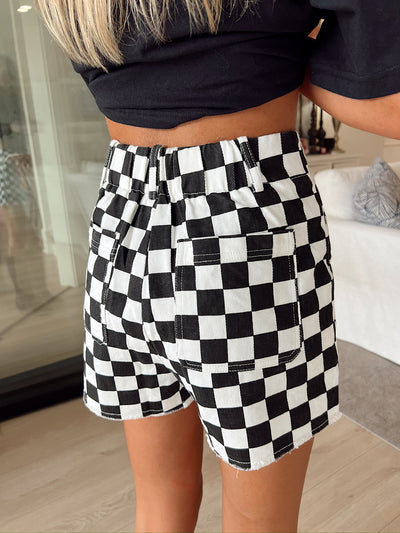 Ready To Bounce Checkered Shorts