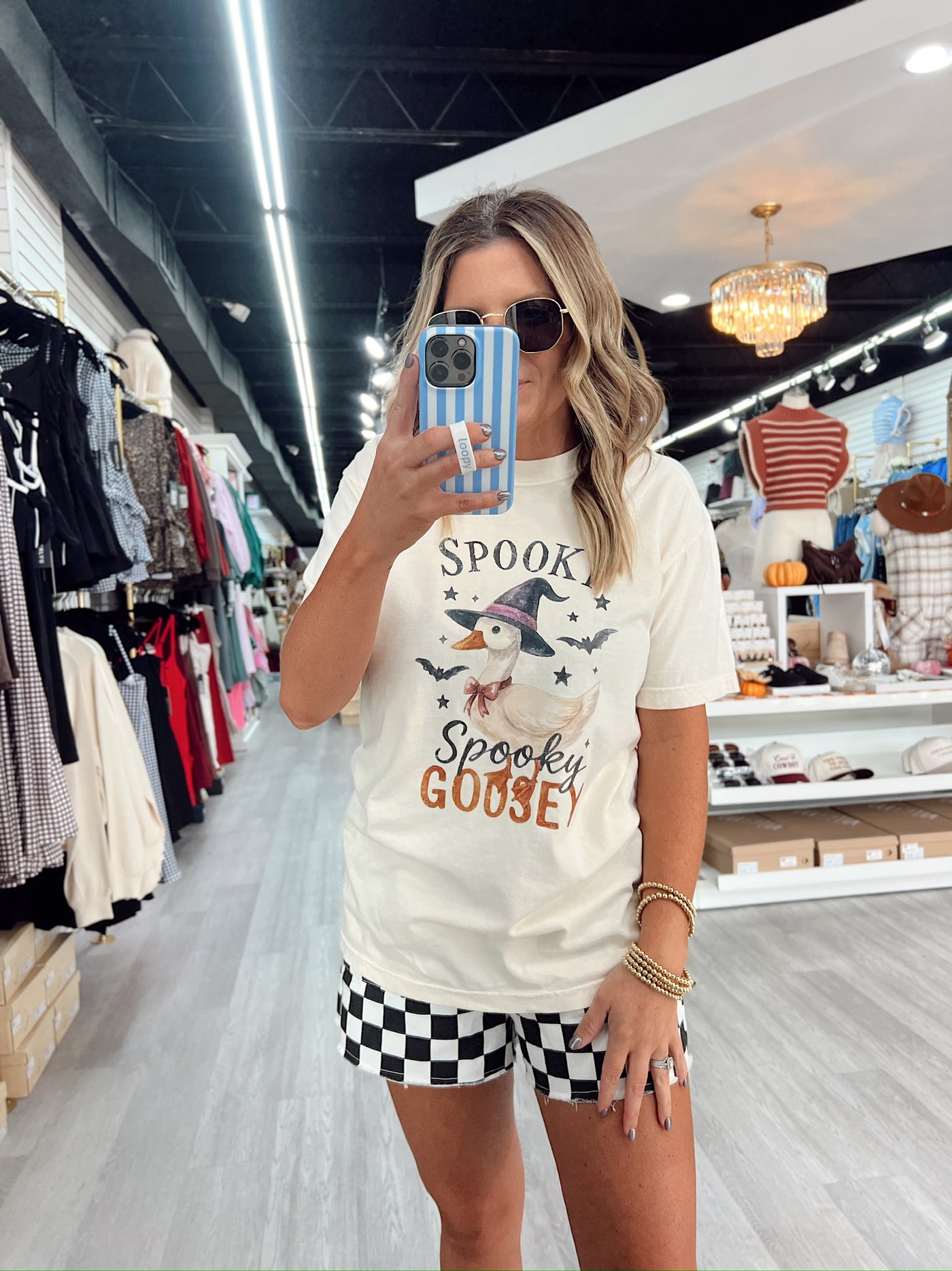 Spooky Goosey Halloween Graphic Top