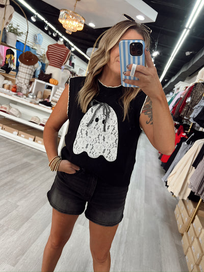 Ghostie Gal Bow Sweater Vest
