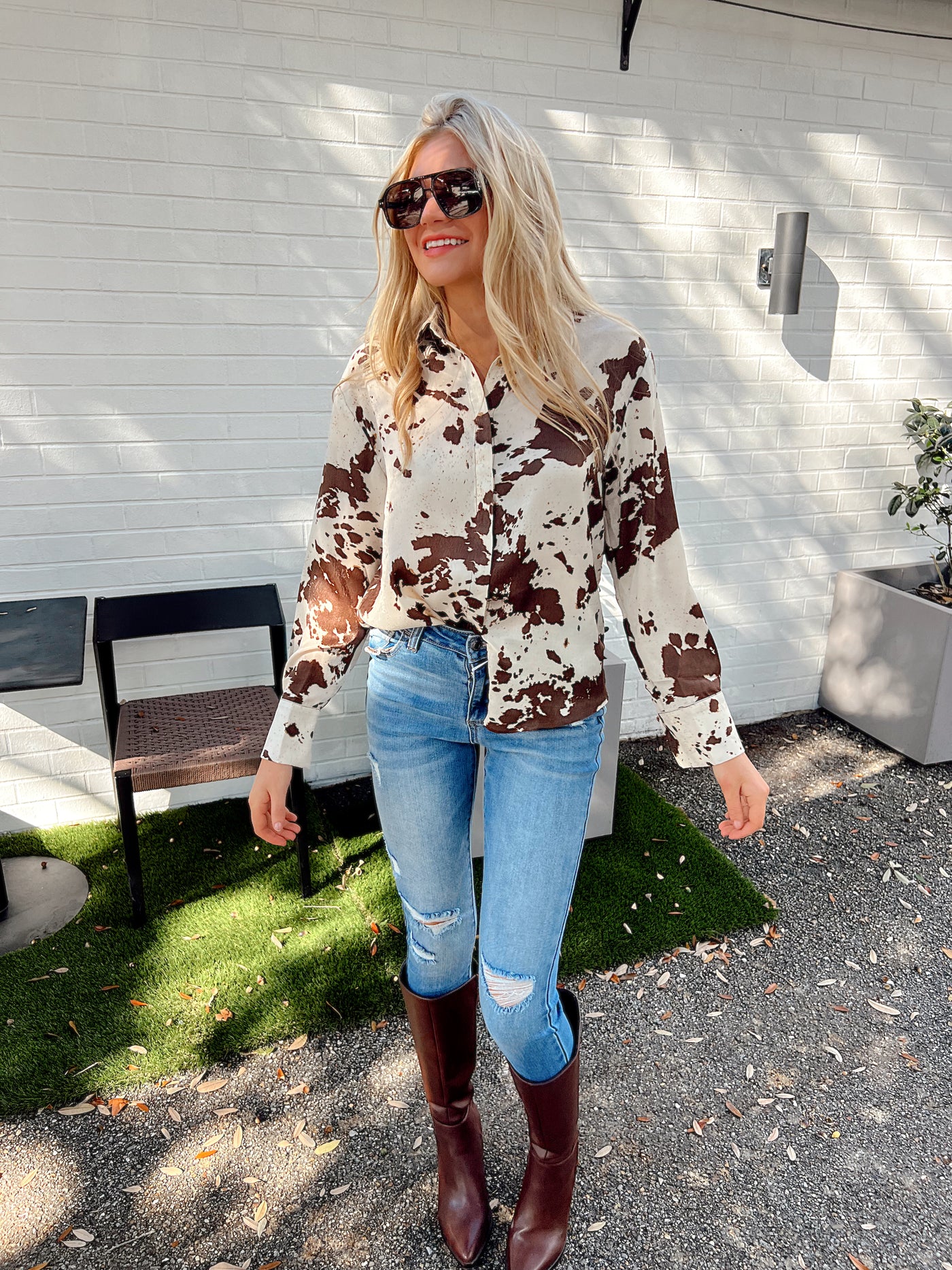 Rodeo Babe Collared Top