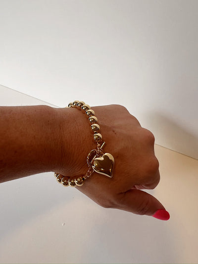 Charming Love Heart Beaded Bracelet