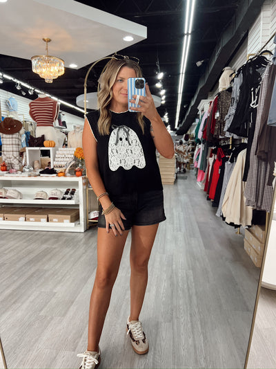 Ghostie Gal Bow Sweater Vest