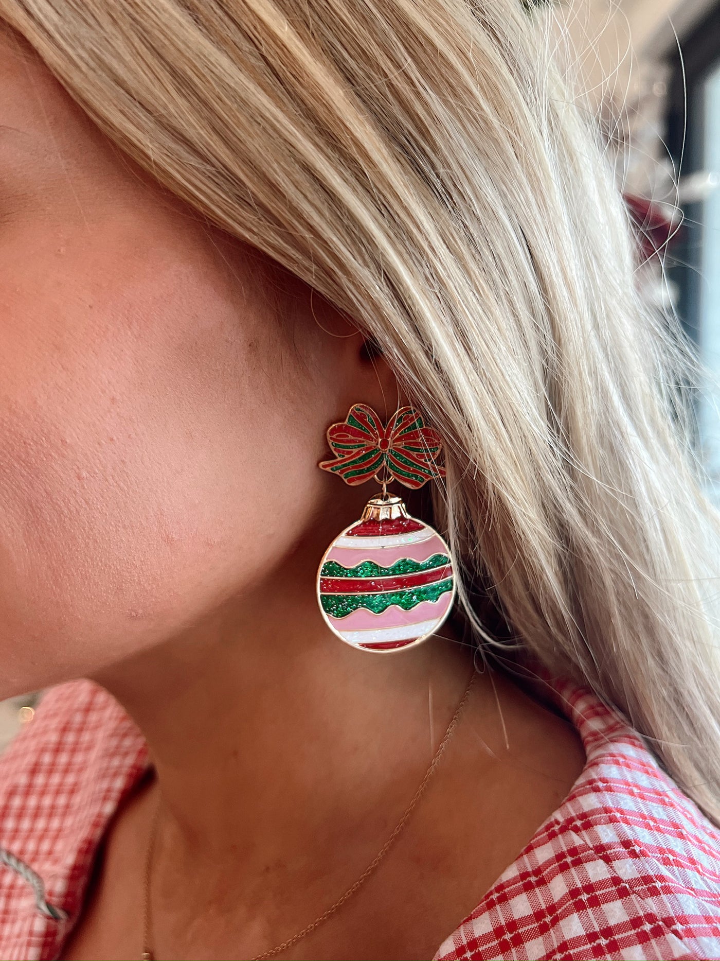 Christmas Ornament Drop Earrings