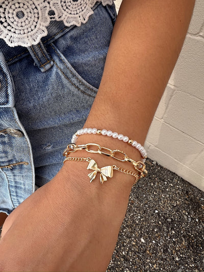 RESTOCK: Glamorous Ideal Link Trio Bracelet