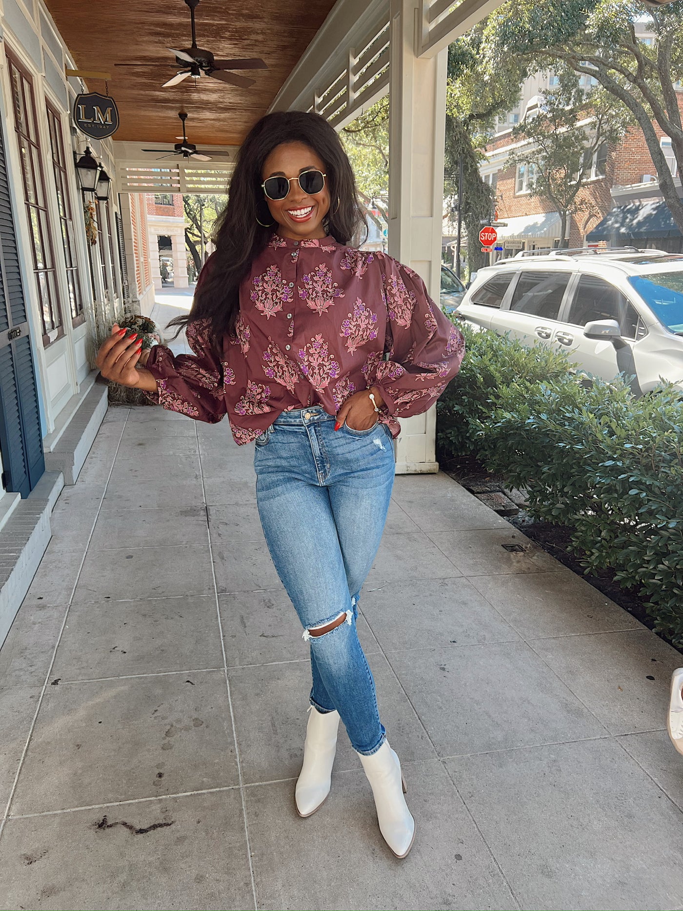 Last Drive Down Floral Top