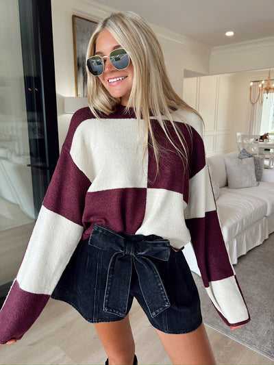 Every Part Of Me Checkered Sweater