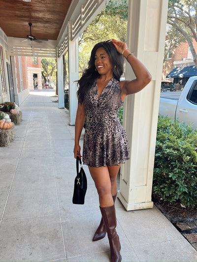 Mystical Magical Leopard Mini Dress