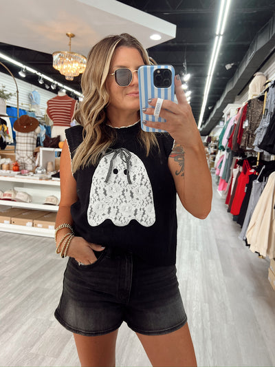 Ghostie Gal Bow Sweater Vest