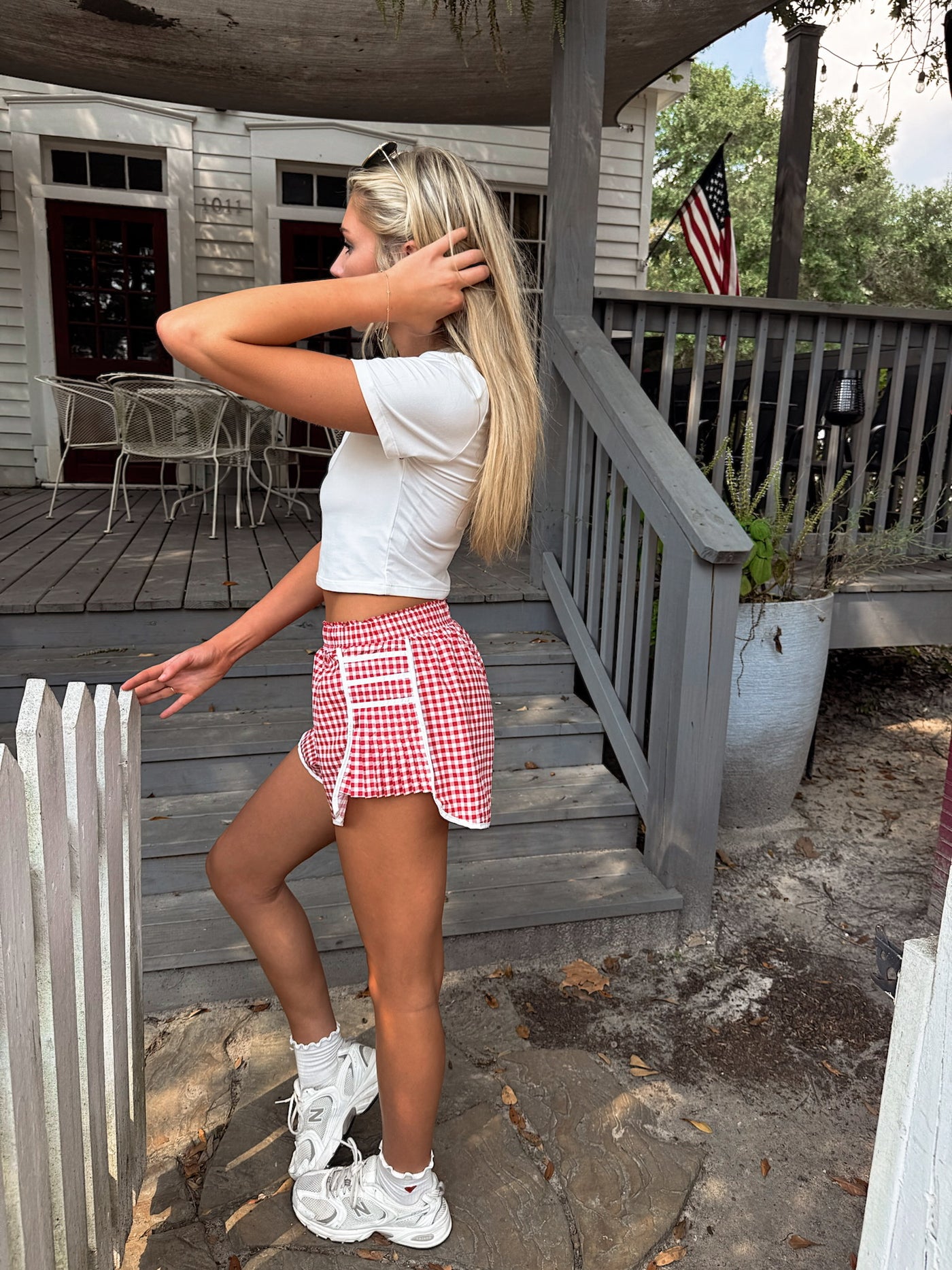 On Point Gingham Athletic Shorts