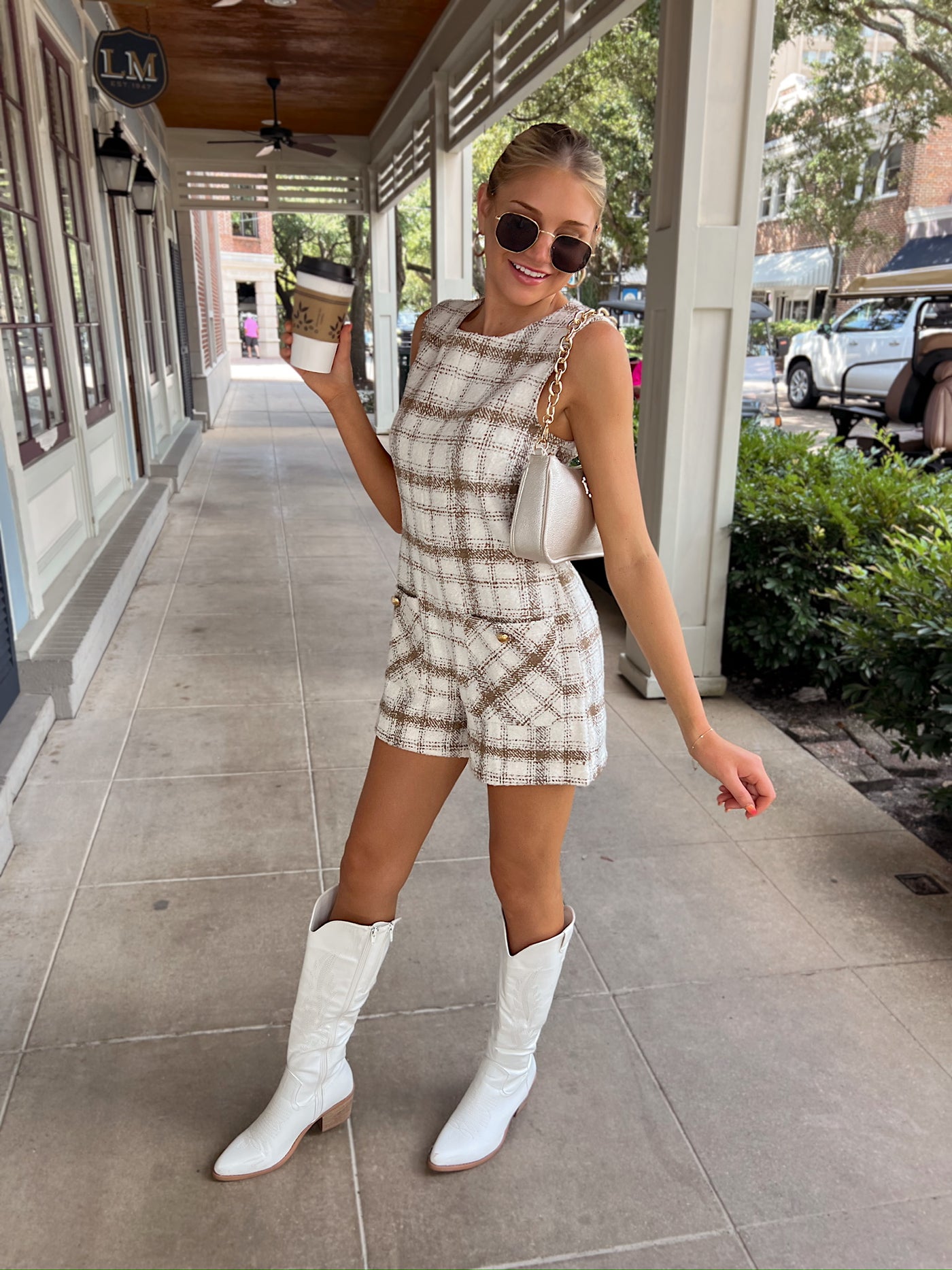 Make My Day Tweed Romper