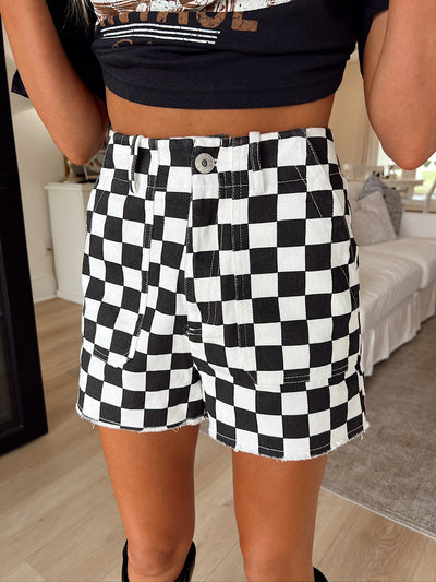 Ready To Bounce Checkered Shorts