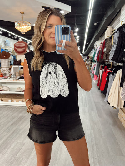 Ghostie Gal Bow Sweater Vest